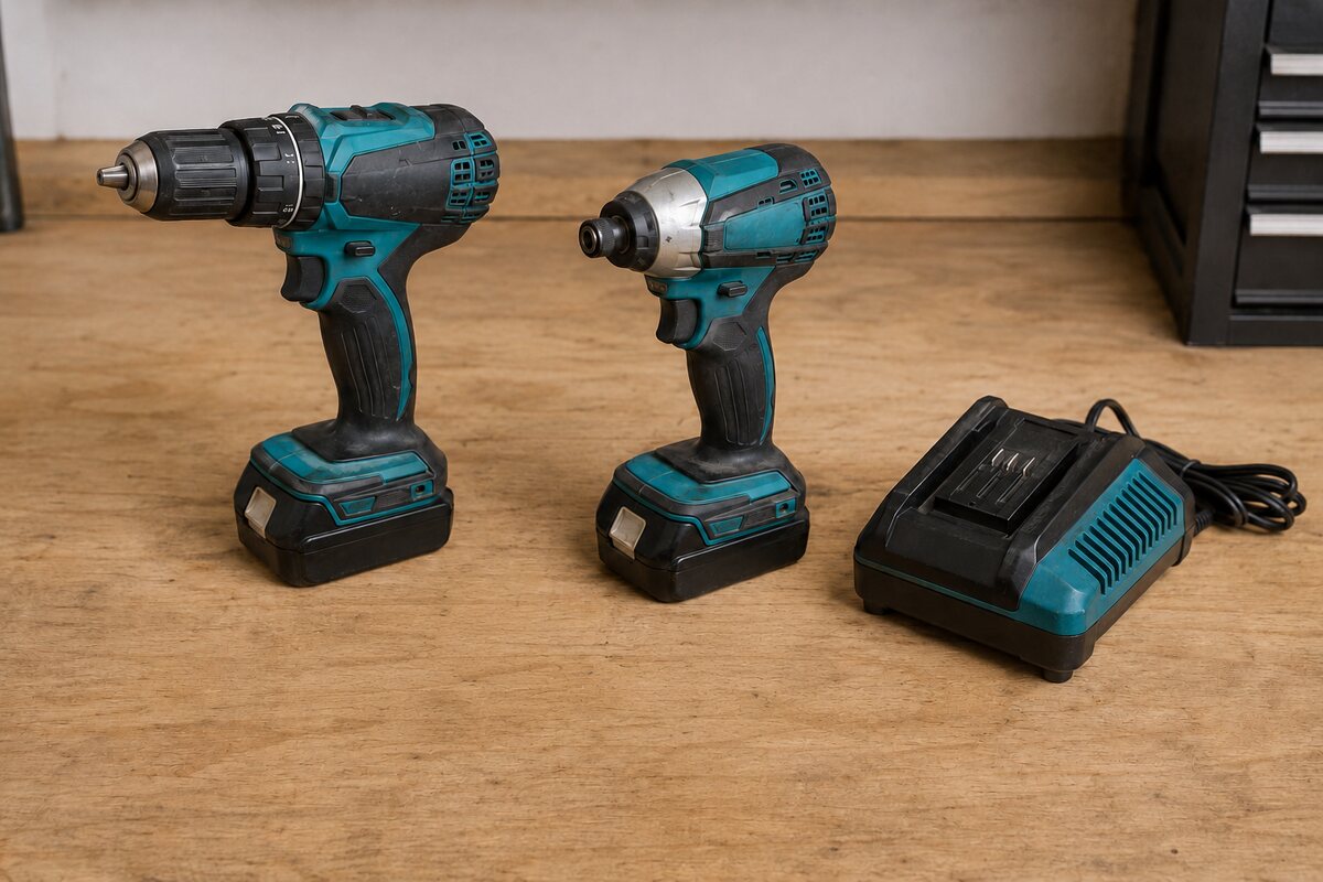 18V drill and impact set